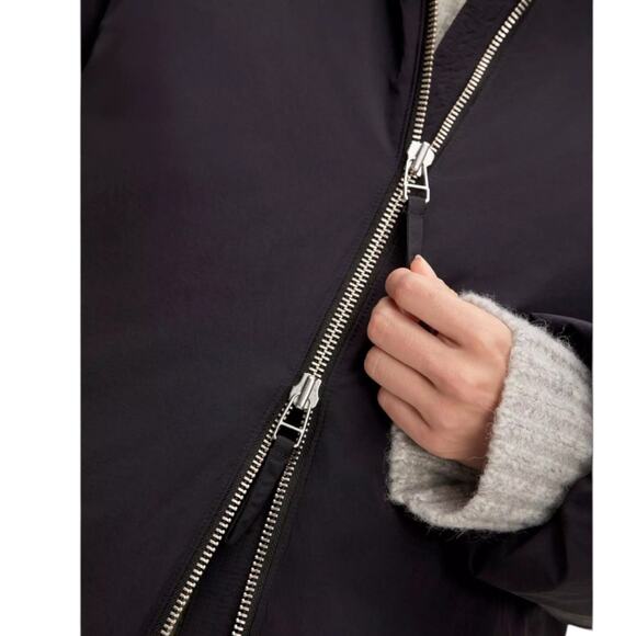 Everlane ReDown Puffer Full Zip Coat Mid Length Black Women Medium NWT - Picture 6 of 15